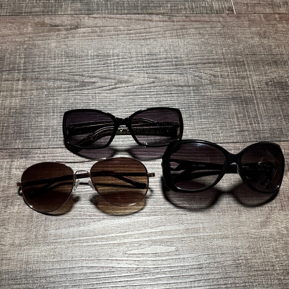 Guess Black and Silver Sunglasses Trio
